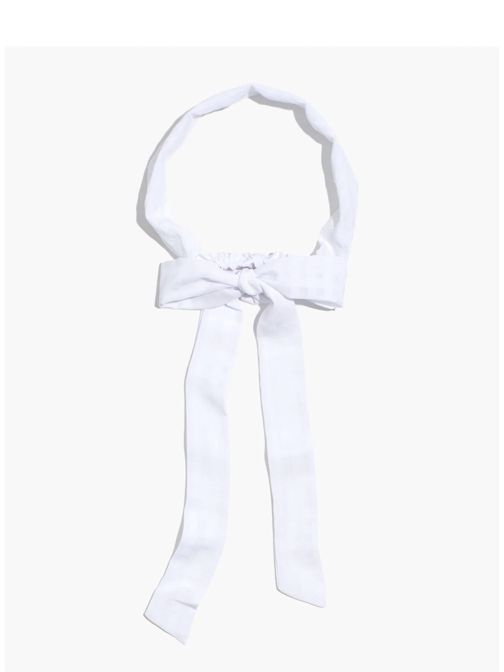 Madewell white headband with bow